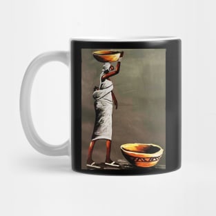 African Woman Carrying Bowl, Black History Art Mug